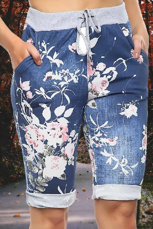 Floral Dark Denim
