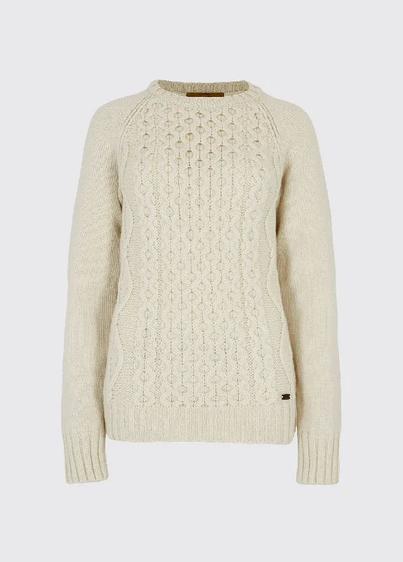 Shanley Women's Merino Sweater - Cream Elegant Classic Vintage