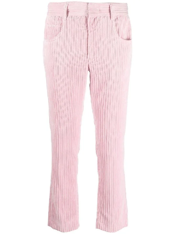 ISABEL MARANT Tilorsya corduroy straight trousers High Waist Slim Fit Ankle Length