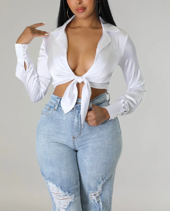 Smooth Talking Crop Top Summer Crop Top Casual Short Sleeve
