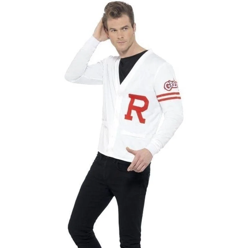 50s Grease Rydell Prep Costume Adult White Sweater High Neck Crew Neck V-Neck