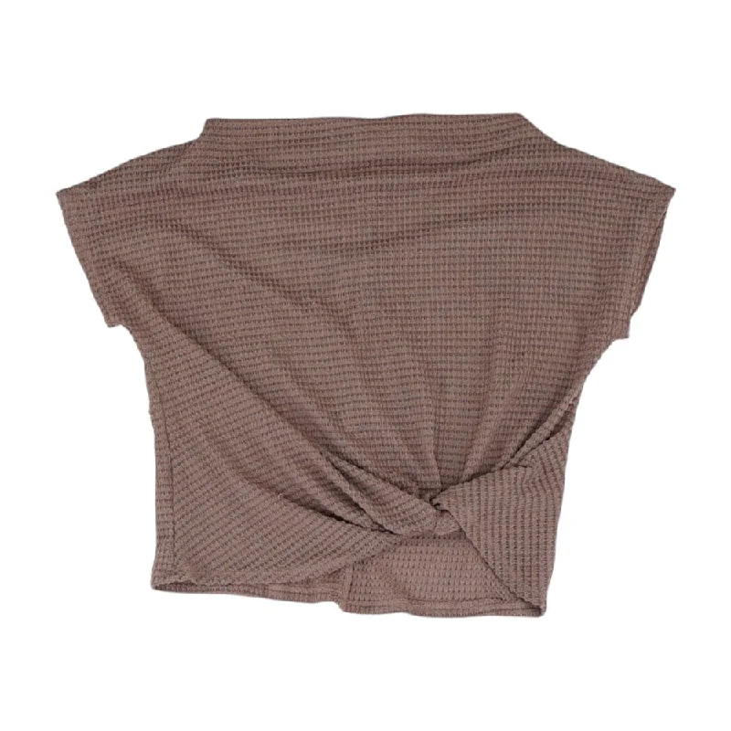 Brown Solid Pullover Sweater Long Sleeve Pullover