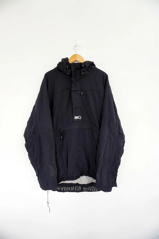Half Zip Vintage Ski Jacket Welt Pockets Slit Pockets Flap Pockets