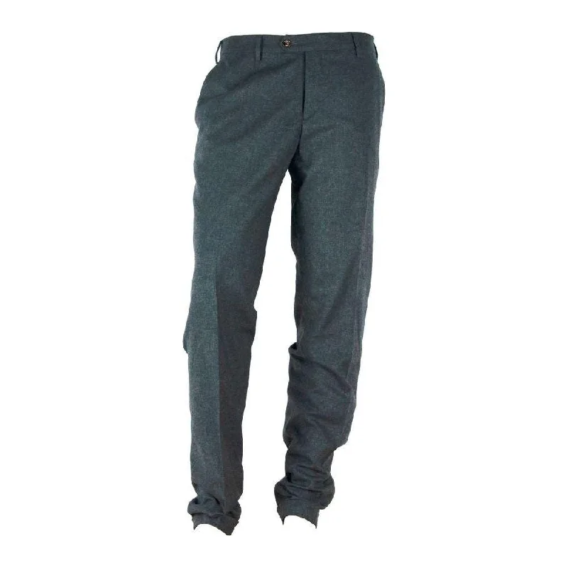 Made in Italy Elegantly Tailored Gray Winter Trousers Trousers trendy modern