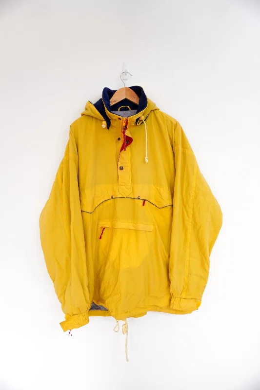 Land & Lake Yellow Vintage Ski Jacket Collared Jacket Crew Neck Jacket Turtle Neck Jacket