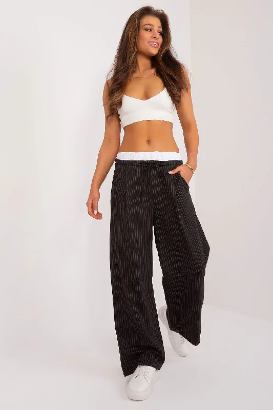 Women trousers Italy Moda Trousers Striped Patterned