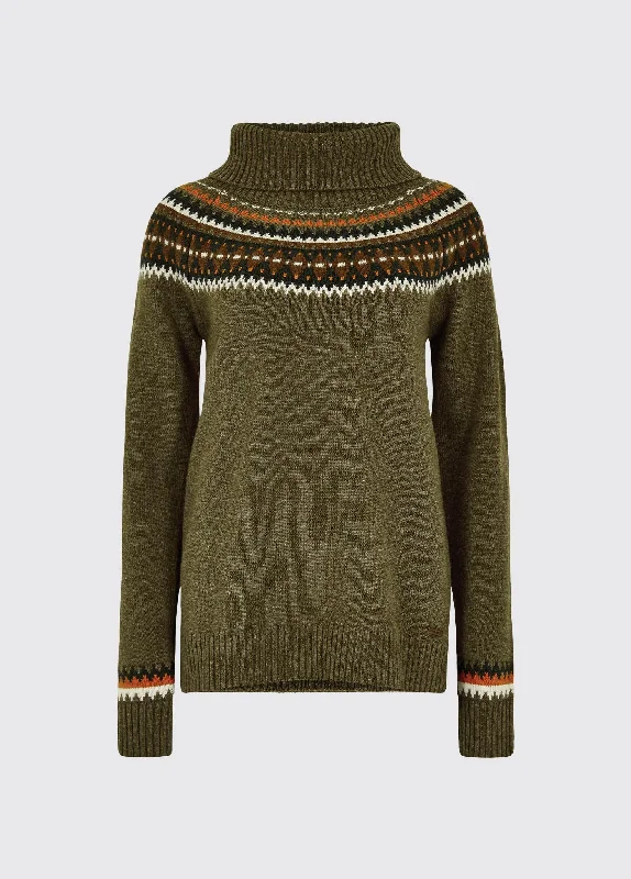 Riverdale Knitted Sweater - Dusky Green Beaded Sweater Sequined Faux Fur