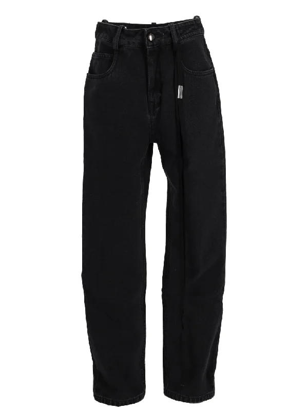 HERME 5-POCKETS SLIM FIT CROPPED TROUSERS FADED DE Trousers practical easy-care