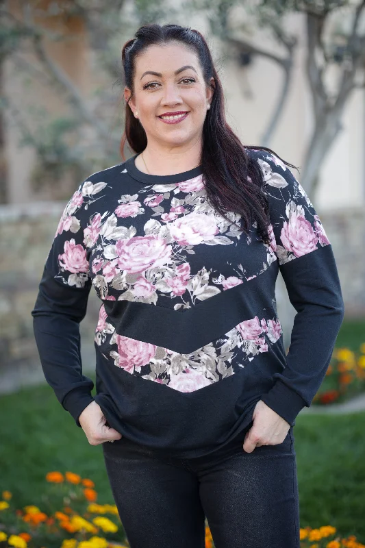 Timeless Floral Pullover Oversized Cozy Pullover