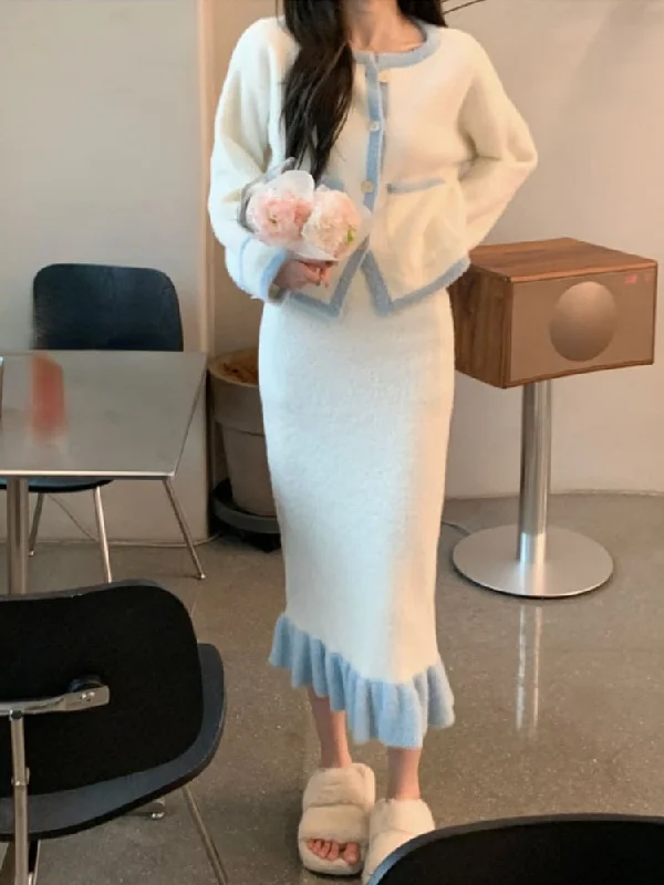Yipinpay Piece Dress Set Woman Elegant Fashion Dress Slim Causal Midi Skirt + Long Sleeve Y2k Crop Tops Female Korean Suit 2023 Autumn Casual Formal Business Yipinpay Piece Dress Set Woman Elegant Fashion Dress Slim Causal Midi Skirt + Long Sleeve Y2k Crop Tops Female Korean Suit 2023 Autumn Casual Formal Business