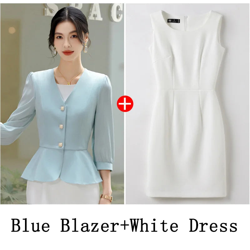 Blue White Suits