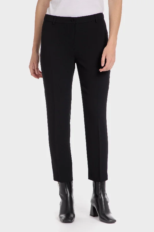 Crepe capri trousers Trousers Flared Retro