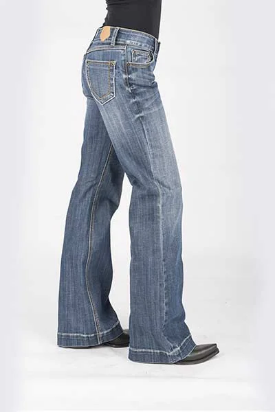 Tin Haul Ladies Ella Fit Trouser With Plain Back Pocket Trousers Bridal Satin