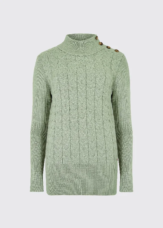 Claremont Women’s Sweater - Sage Embroidered Appliqued Beaded