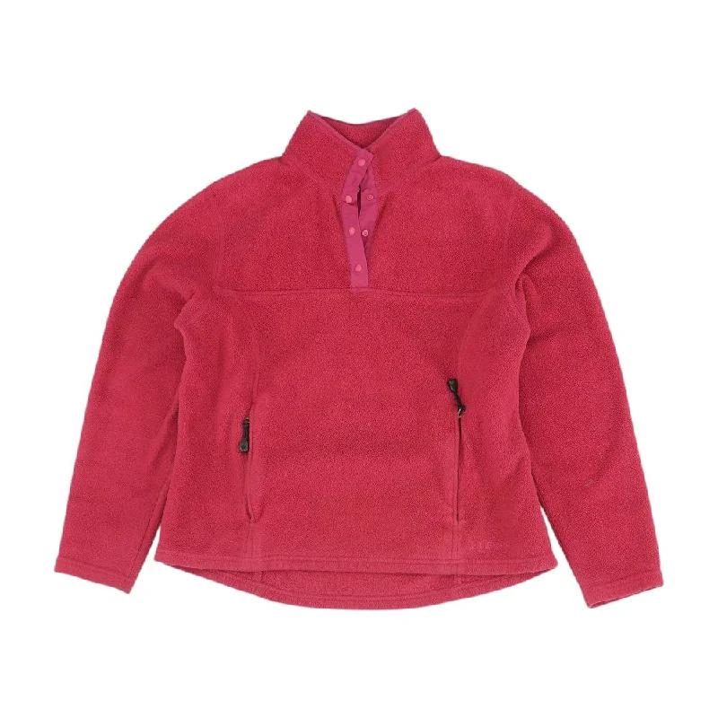 Red Solid Pullover Short Sleeve Top