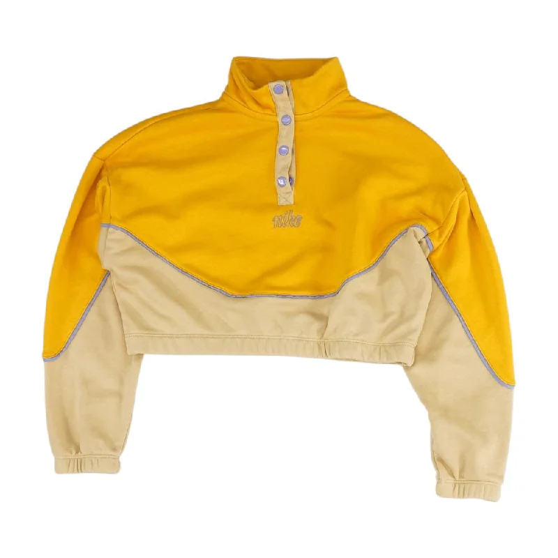 Mustard Color Block Active Pullover Angora Wool Cozy