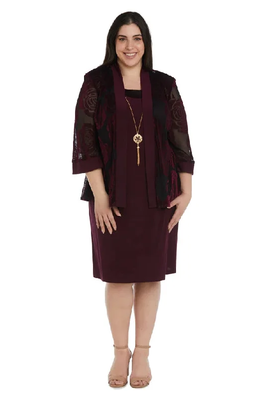 R&M Richards 7999W Two-tone PlusSize 2pc Jacket Dress Stand-Up Collar Roll-Neck Collar Turtle Neck R&M Richards 7999W Two-tone PlusSize 2pc Jacket Dress Stand-Up Collar Roll-Neck Collar Turtle Neck