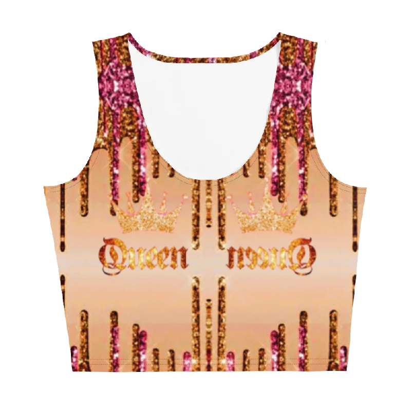 Crop Top Solid Print Embellished