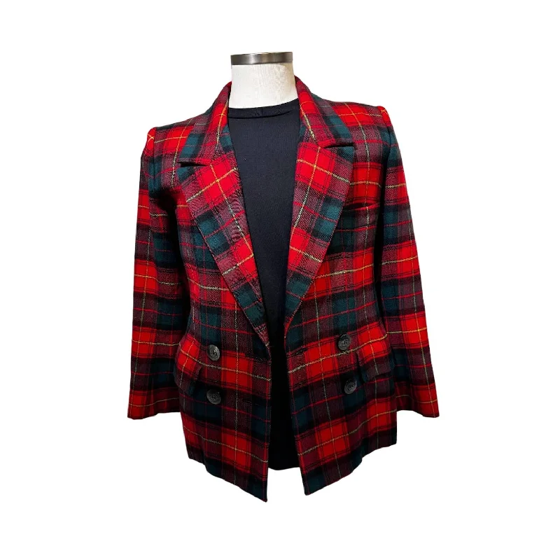 YSL women's plaid jacket Jacket Blazer Coat