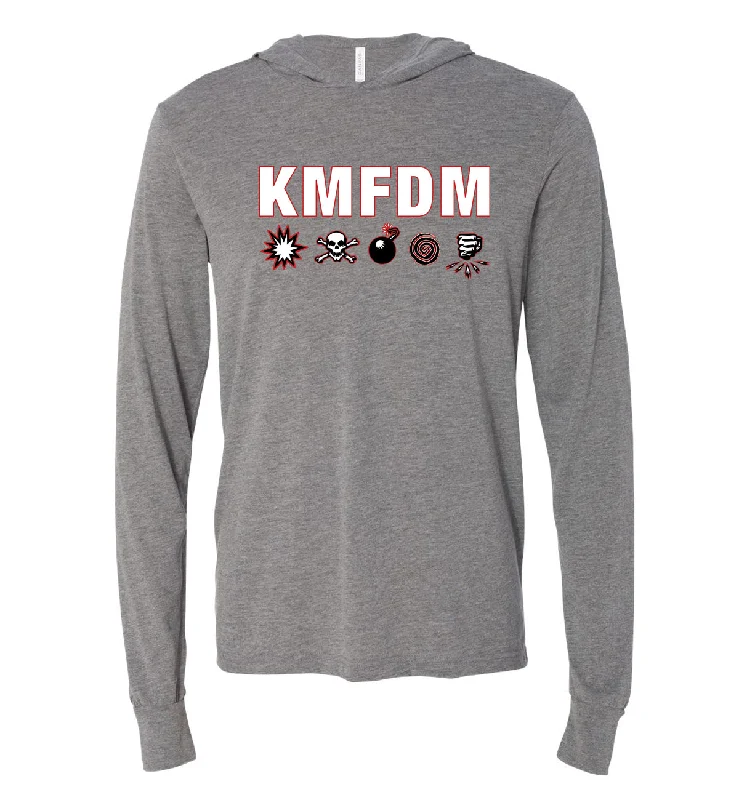 Symbols LOGO Long-Sleeved Pullover TEE - Heather Grey Polo Neck Sweater
