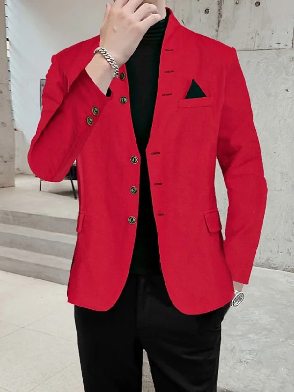 Men's Regular Fit Single Breasted Three-buttons Blazer Jacket Trench Coat Raincoat Waterproof Jacket Men's Regular Fit Single Breasted Three-buttons Blazer Jacket Trench Coat Raincoat Waterproof Jacket