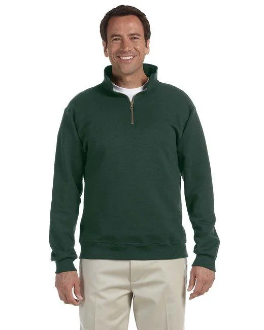 Jerzees Adult Super Sweats  NuBlend  Fleece Quarter-Zip Pullover 4528 Crew Neck Wool