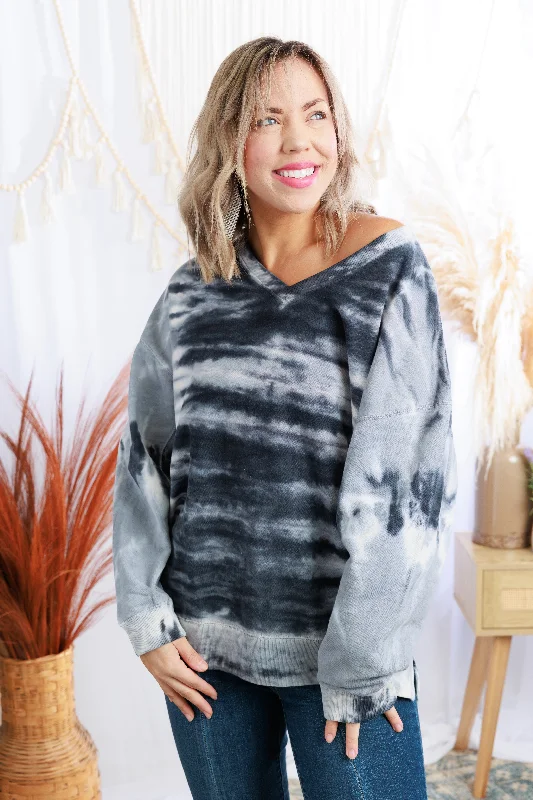 Full Moon Skies - Pullover Flutter Sleeve Feminine