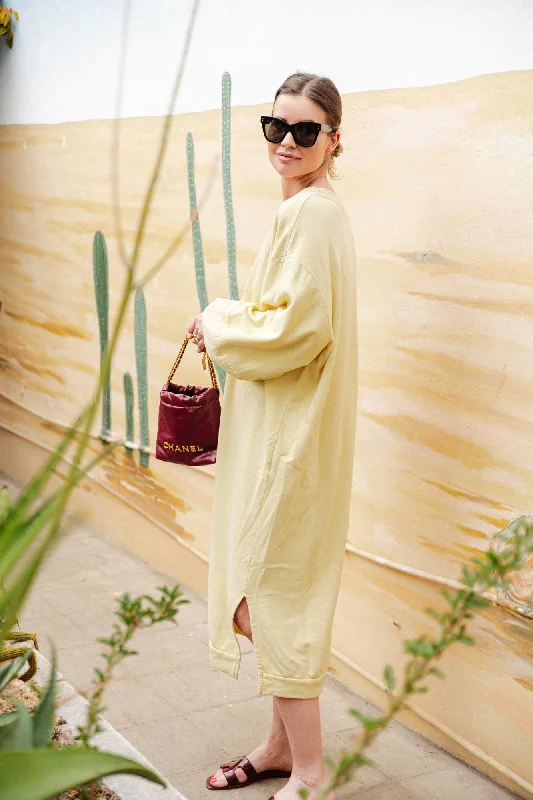 Anke sweater dress light yellow Elegant Classic Vintage