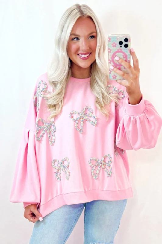 Preorder Bow Pullover Asymmetrical Neck Pullover