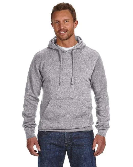 J America Adult Cloud Pullover Fleece Hooded Sweatshirt JA8620 Long Bell Sleeve