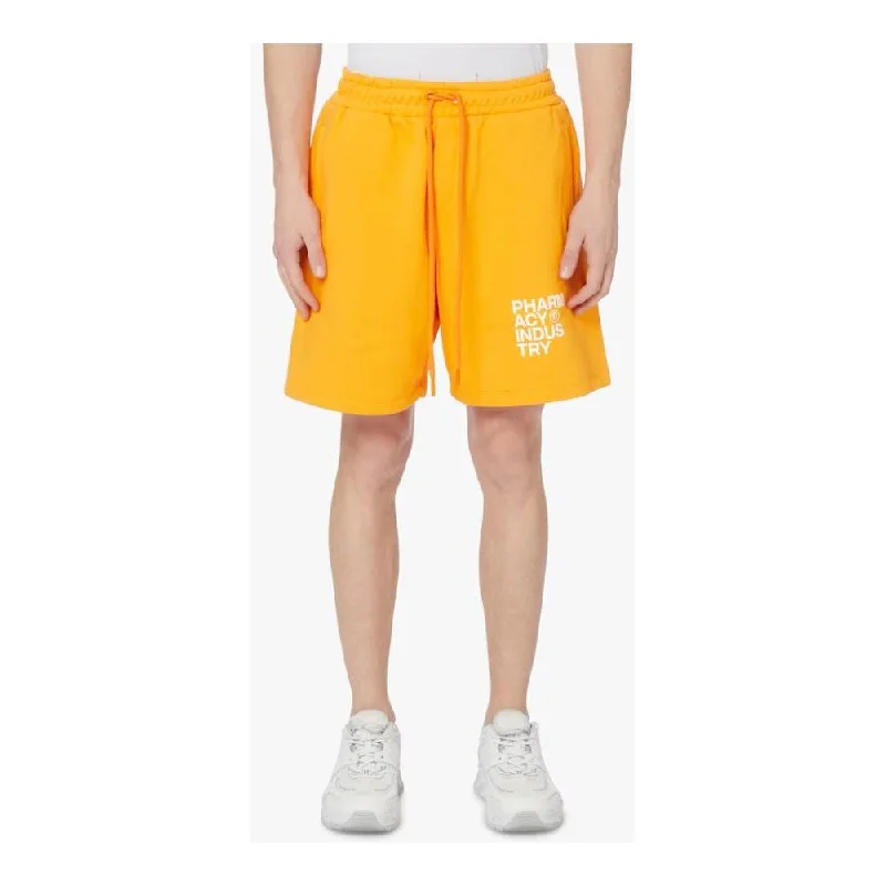 Pharmacy Industry Chic Orange Cotton Trousers with Logo Detail Trousers practical durable