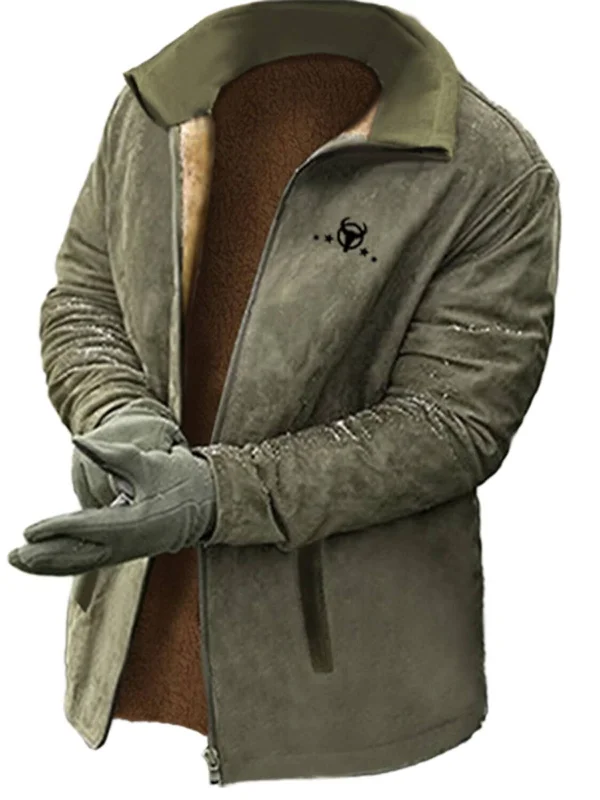 Men's Suit Winter Warm Fashion Brown Daily Cowboy Jacket Cotton Fabric Linen Fabric Terry Fabric Men's Suit Winter Warm Fashion Brown Daily Cowboy Jacket Cotton Fabric Linen Fabric Terry Fabric