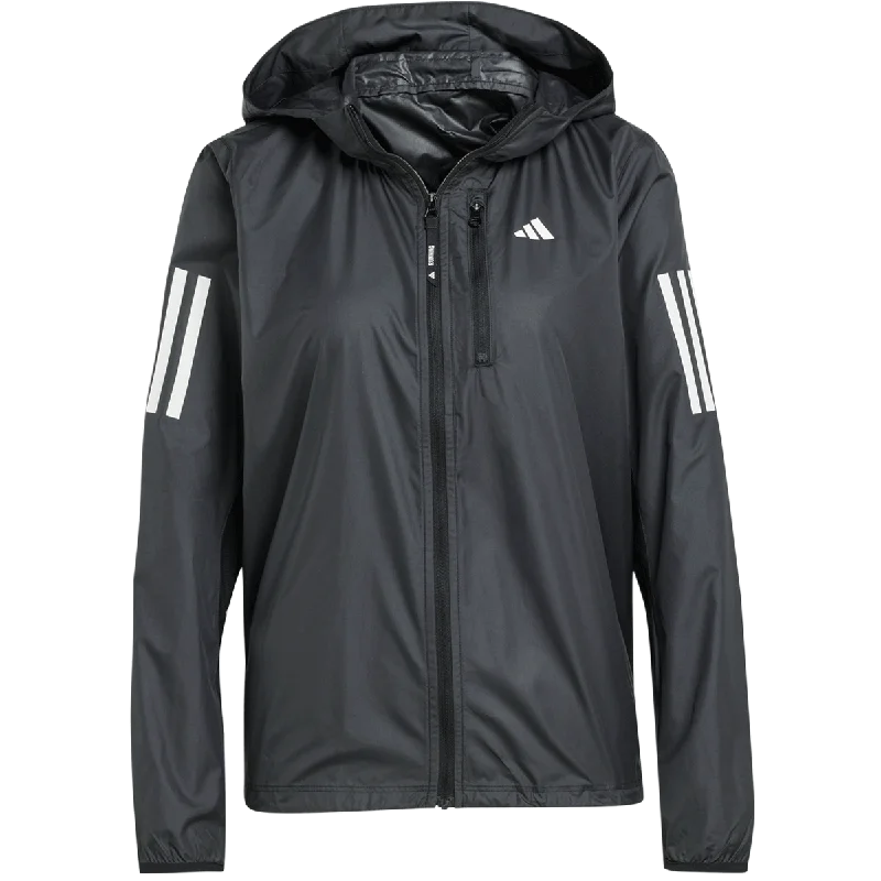adidas Own the Run Jacket - Womens - Black Anorak Shell Jacket Lightweight Jacket