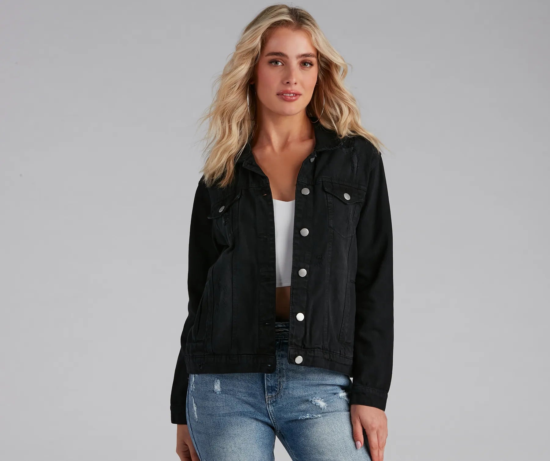 Effortlessly Trendy Boyfriend Denim Jacket Fleece Jacket Down Jacket Parka