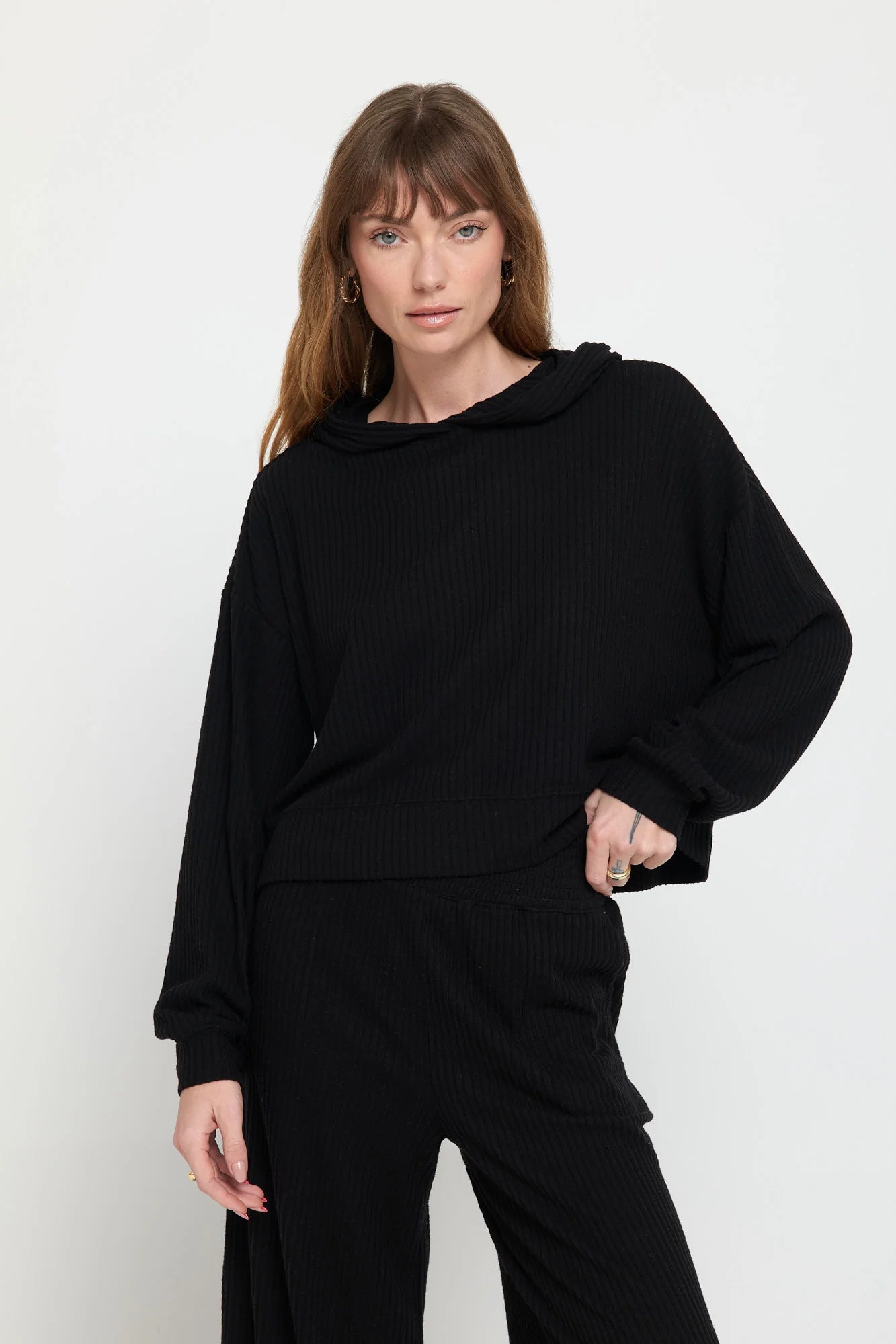 Spiritual Gangster Black Mila Pullover One Shoulder Top