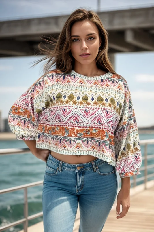 Sunshine Gal - Pullover Seamless Knit Pullover
