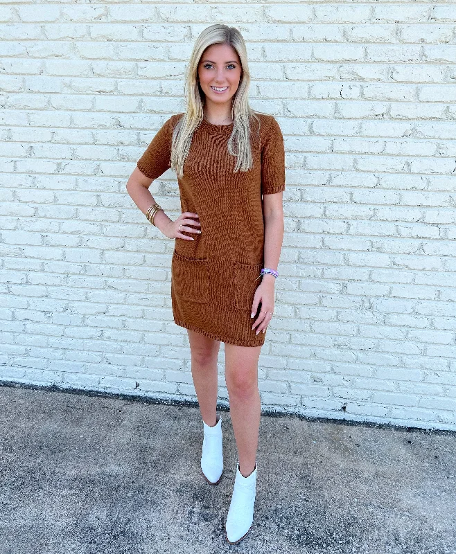 Have It Your Way Sweater Dress Fitted Slim Tailored