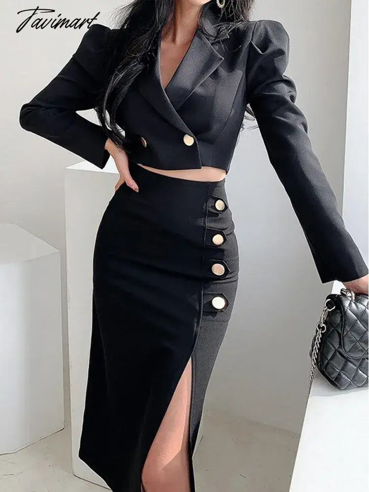 Tavimart Two-piece women dress office suit short jacket slit long skirt sexy dresses elegant black two-piece Women's suits Two-piece Chenille Fabric Brocade Fabric Lace Fabric Tavimart Two-piece women dress office suit short jacket slit long skirt sexy dresses elegant black two-piece Women's suits Two-piece Chenille Fabric Brocade Fabric Lace Fabric