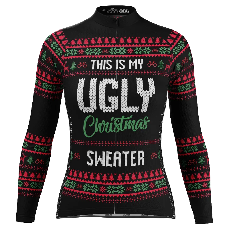Women's This is my Ugly Christmas Sweater Long Sleeve Cycling Jersey Sweater Knitwear Pullover Women's This is my Ugly Christmas Sweater Long Sleeve Cycling Jersey Sweater Knitwear Pullover
