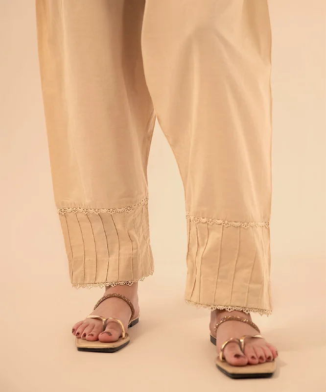 Beige Cambric Trouser - LTE 420 Trousers Silk Elegant