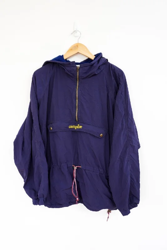Campfire Navy Vintage Ski Jacket Satin Jacket Silk Jacket Chiffon Jacket