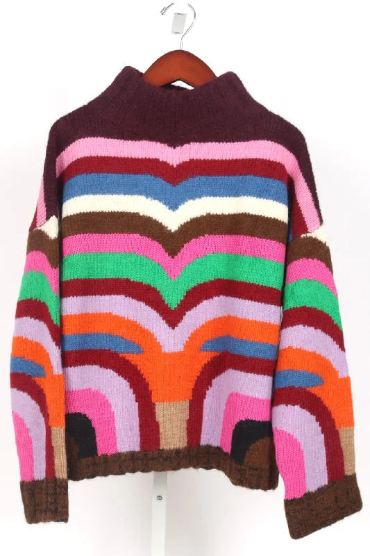 Sarah Sweater - Multi Herringbone Houndstooth Plaid