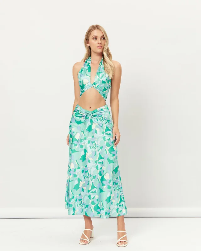 Gracelyn Cut Out Halter Crop Top And Skirt Set Jersey Fabric Tulle Fabric Batik Fabric Gracelyn Cut Out Halter Crop Top And Skirt Set Jersey Fabric Tulle Fabric Batik Fabric