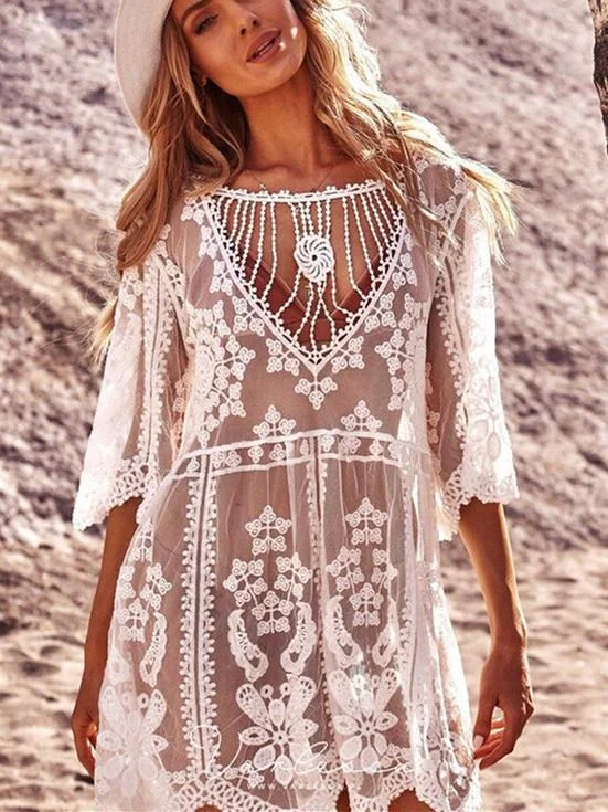 Loose Fit Monochrome Holiday Sunscreen SEXY LACE BIKINI SWIMSUIT Cover Up Beach Pullover Dress Turtleneck Warm Pullover Loose Fit Monochrome Holiday Sunscreen SEXY LACE BIKINI SWIMSUIT Cover Up Beach Pullover Dress Turtleneck Warm Pullover