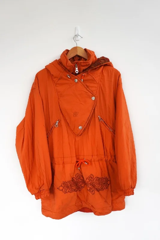 Orange BF Vintage Ski Jacket Mesh Jacket Canvas Jacket Denim Jacket