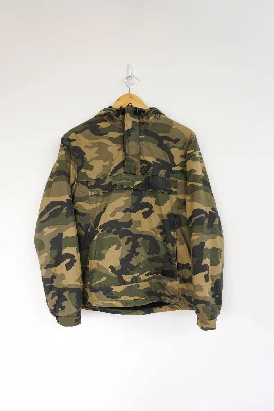 Camo Quarter Zip Vintage Ski Jacket Nylon Fabric Polyester Fabric Spandex Fabric