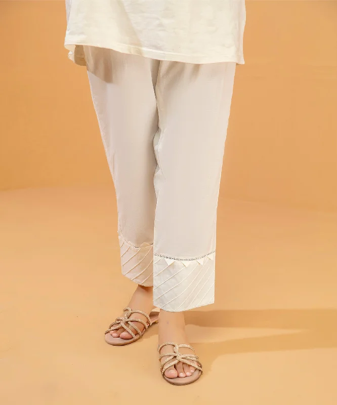 Off white Trouser - LTE 427 Trousers Leather Faux