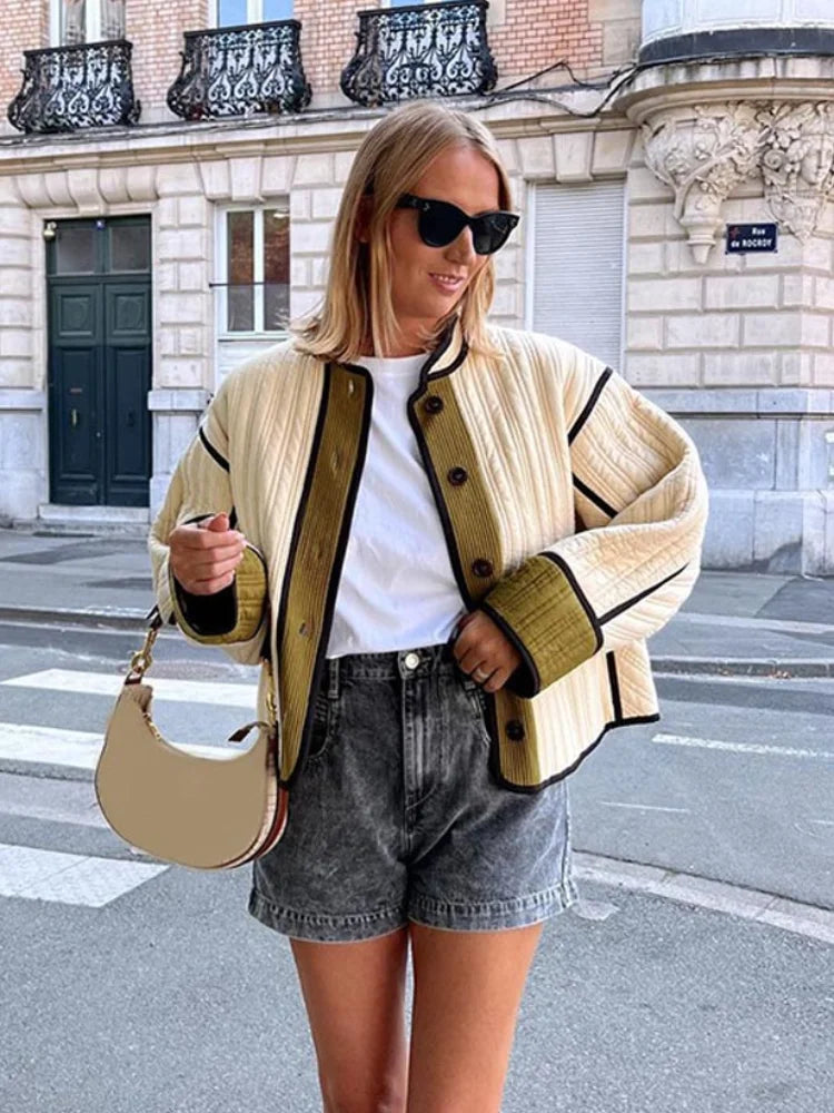 2024 Chic Autumn Cotton Jacket Satin Jacket Silk Jacket Chiffon Jacket