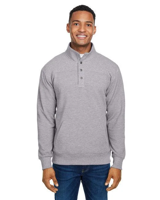 J America Ripple Fleece Snap Pullover JA8708 Saggy Sleeve Comfort