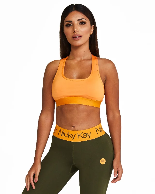 Nicky Kay | Orange Racerback Crop Top (ONLY SIZE XS LEFT) Solid Color Striped Floral Nicky Kay | Orange Racerback Crop Top (ONLY SIZE XS LEFT) Solid Color Striped Floral